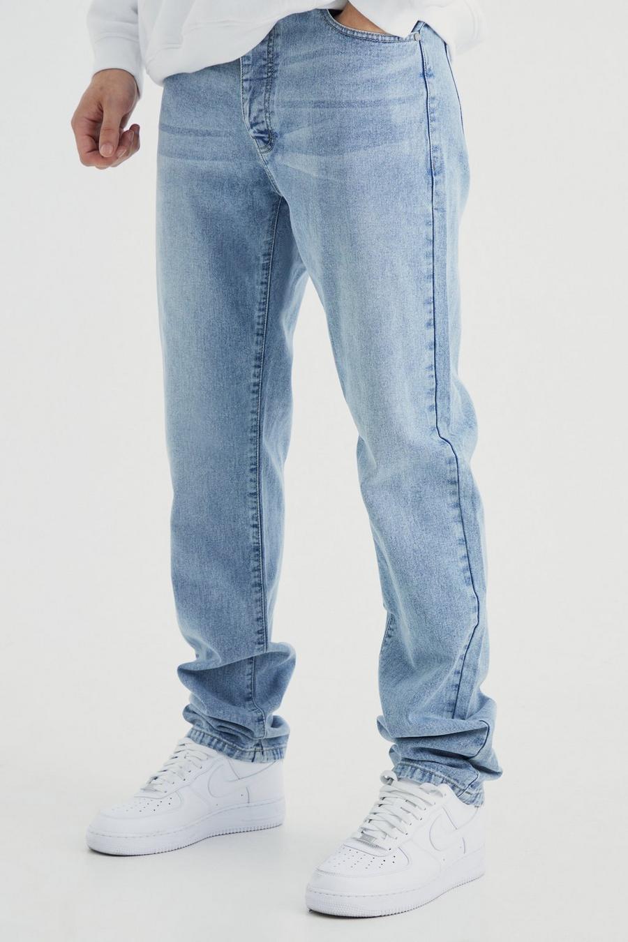 Light blue Tall Onbewerkte Jeans Met Rechte Pijpen