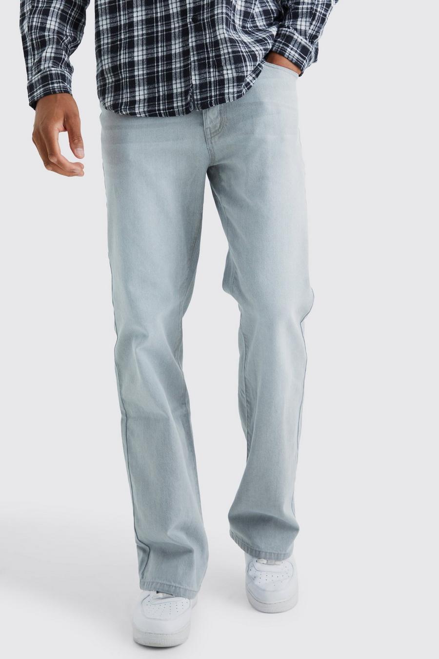 Grey grigio Tall Relaxed Rigid Flare Jean image number 1