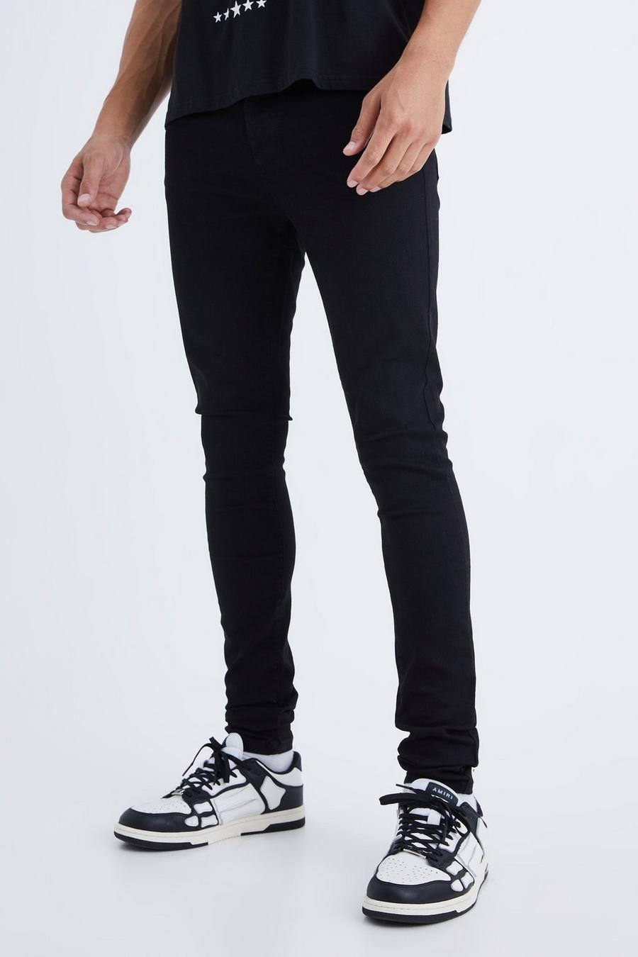 True black Tall Super skinny jeans med stretch image number 1