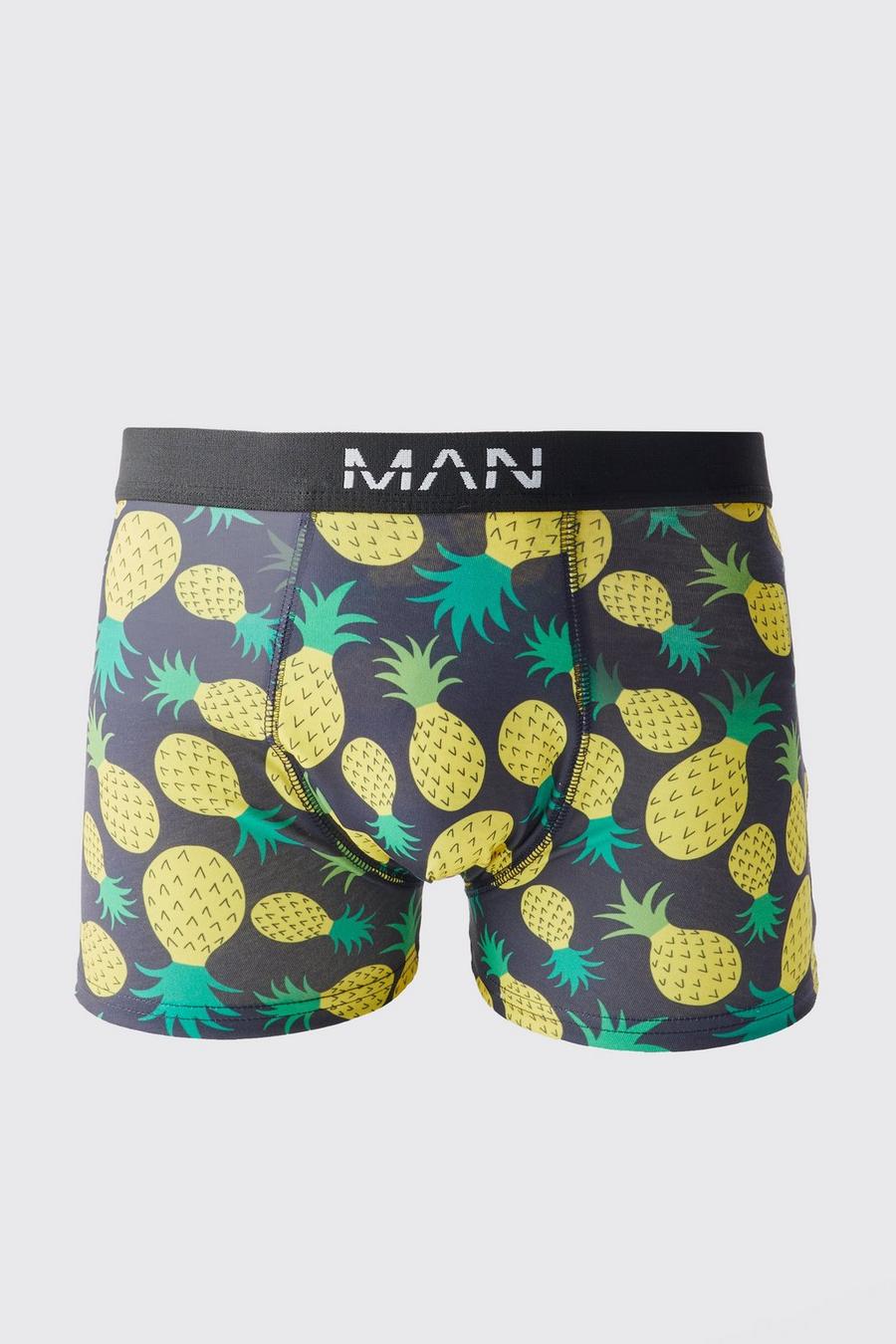 Black Pineapple Printed Boxers