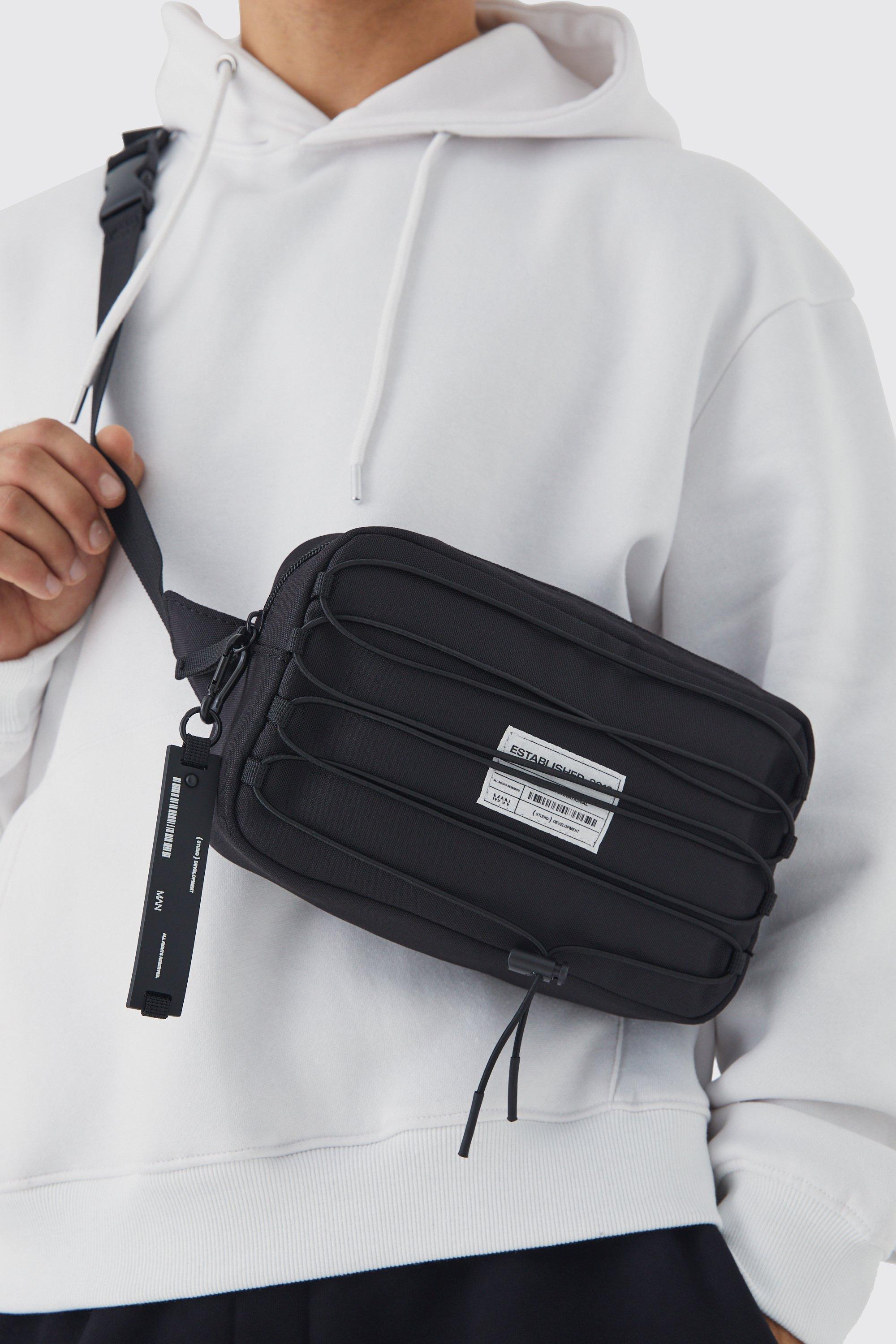 black crossbody fanny pack