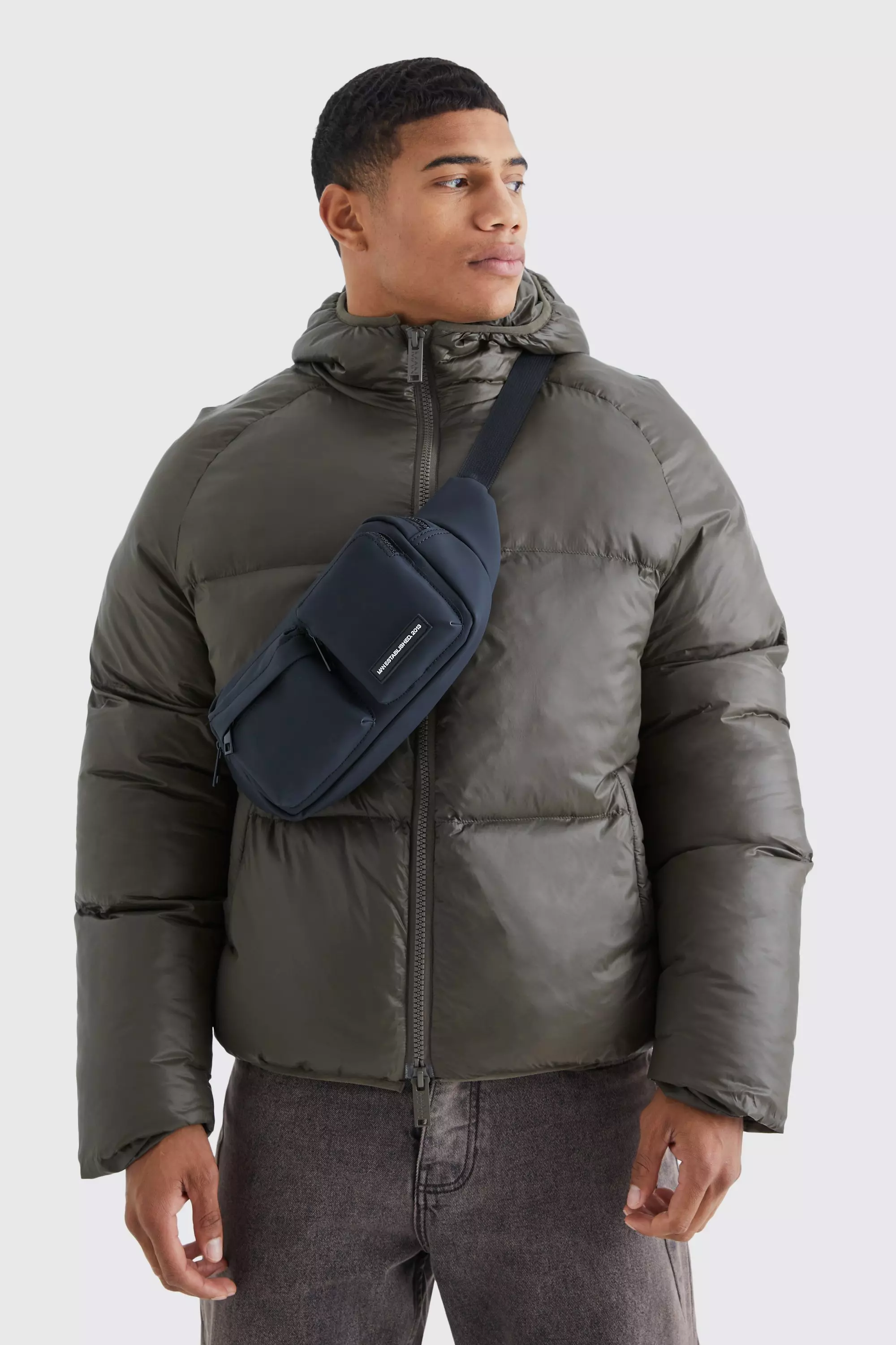 Black Man Rubberised Matte Pu Bum Bag alternative image