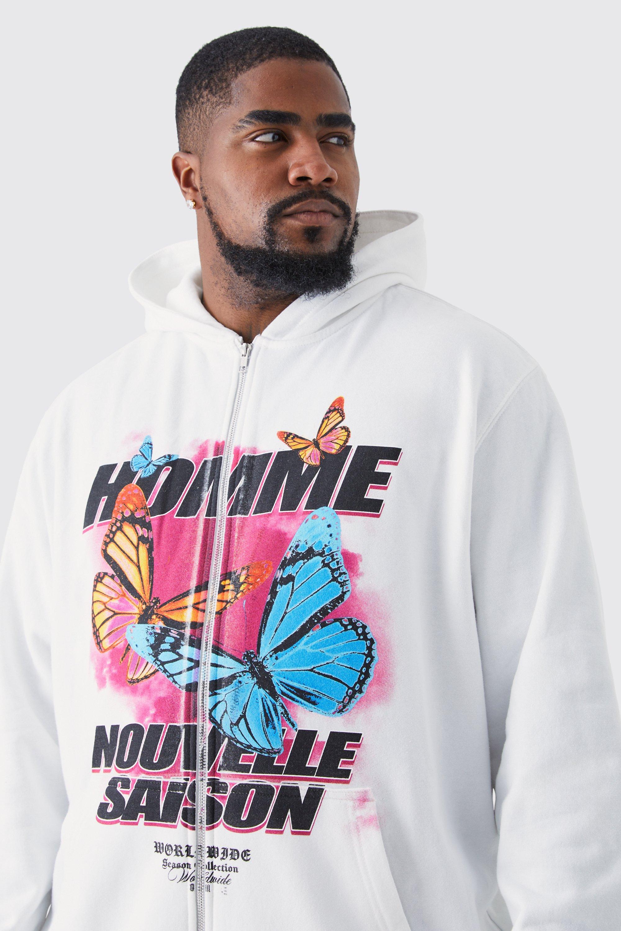 Hoodie with cheap butterfly logo