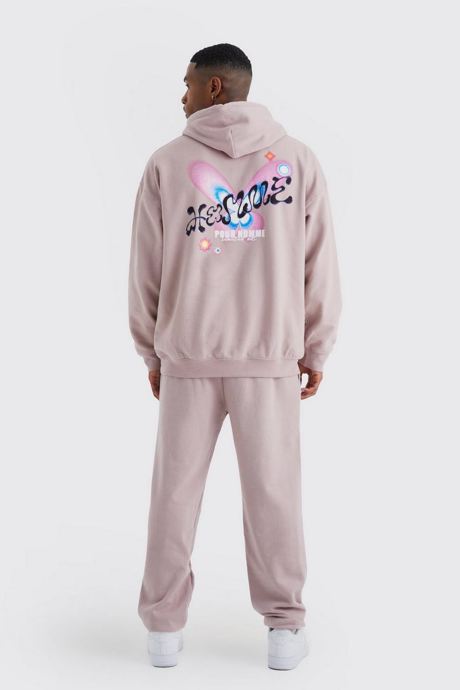 Mink Oversized Homme Butterfly Hooded Tracksuit