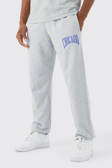 Oversized Chicago Varsity Sweatpant grey marl