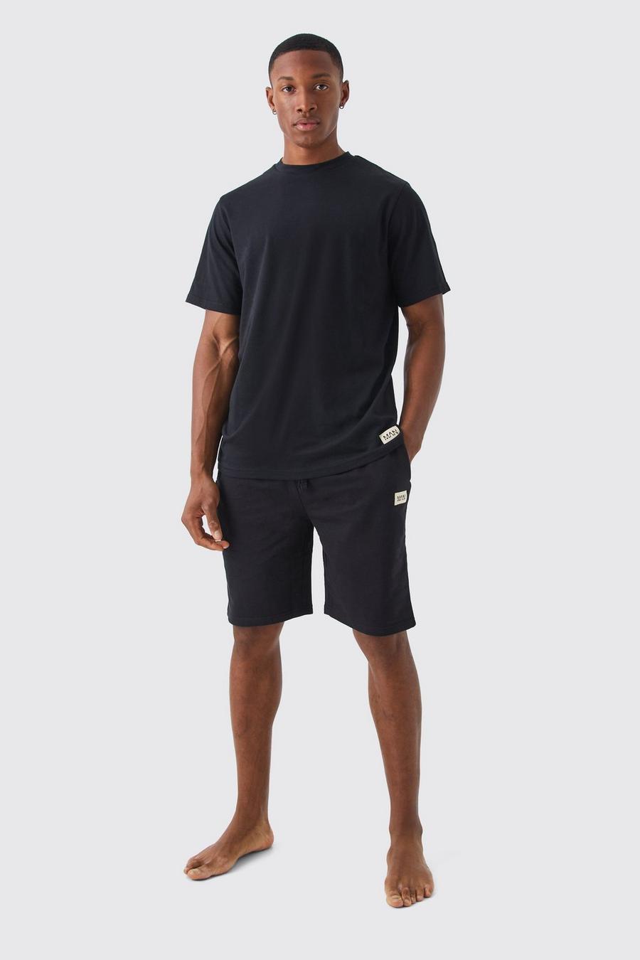 Soft Feel Loungewear Shorts-Set, Black