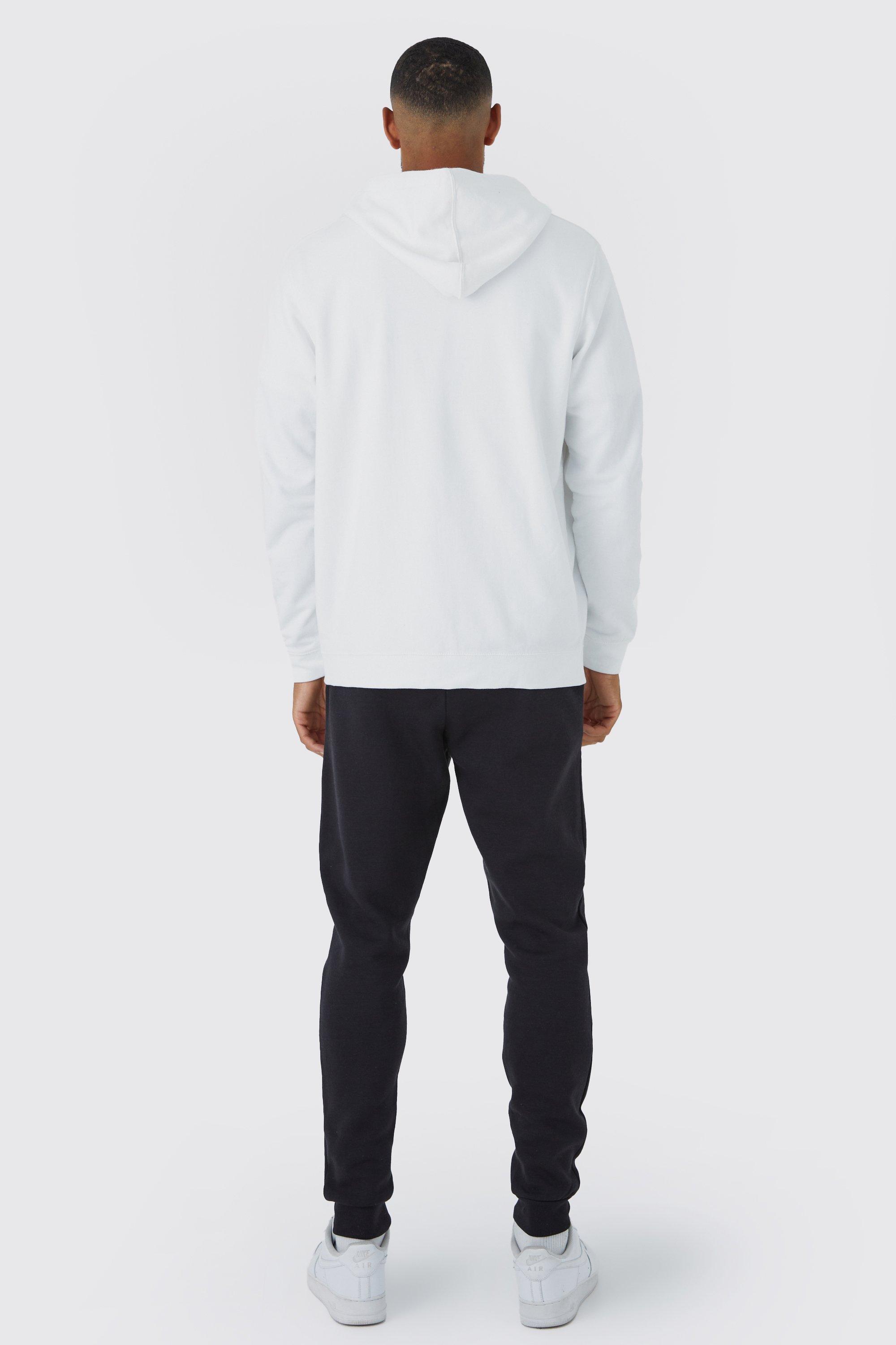 White hoodie boohoo hot sale