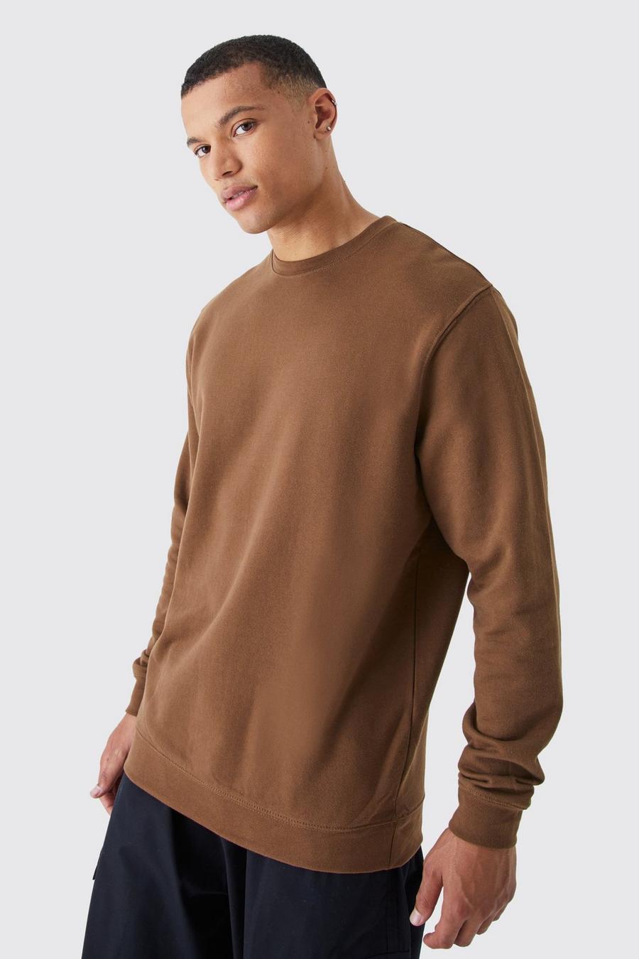 Chocolate marrone Tall Core Fit Basic Sweatshirt