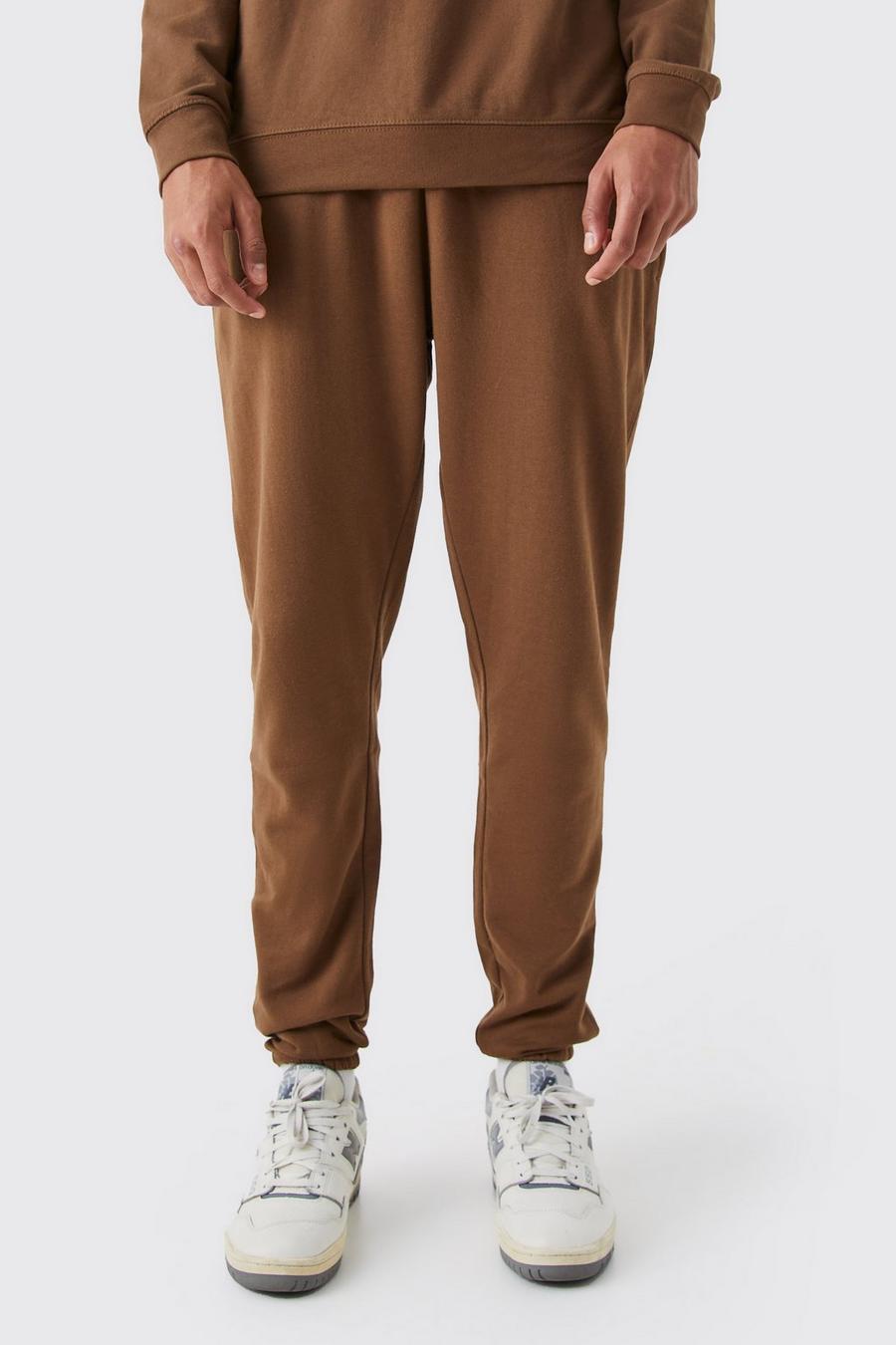 Pantalón deportivo Tall básico, Chocolate brown