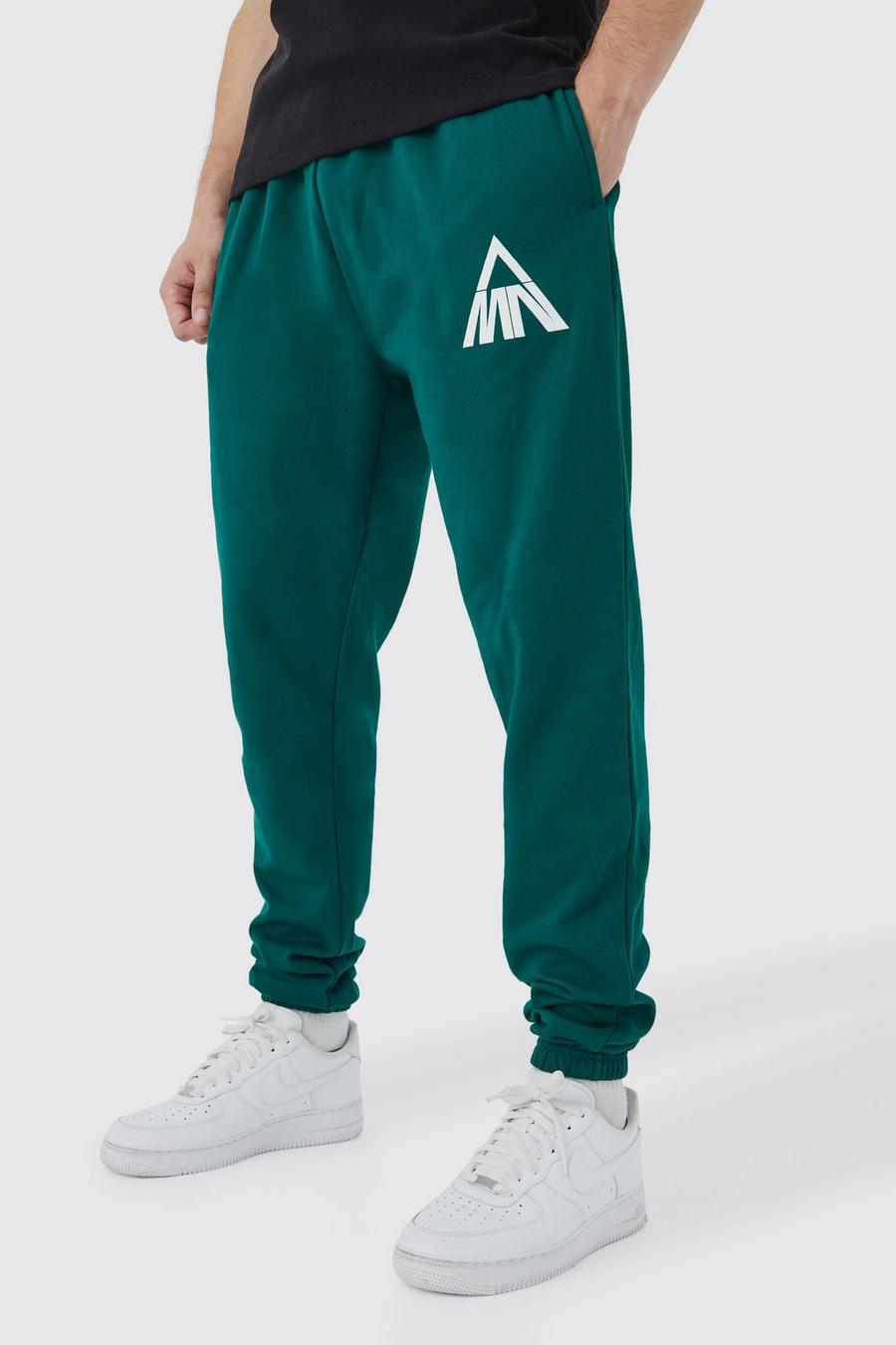 Forest grön Tall Core Fit Man Branded Jogger