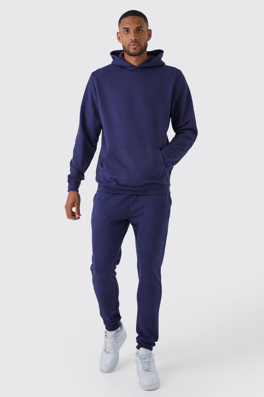 Navy Tall Core Fit Hooded Tracksuit