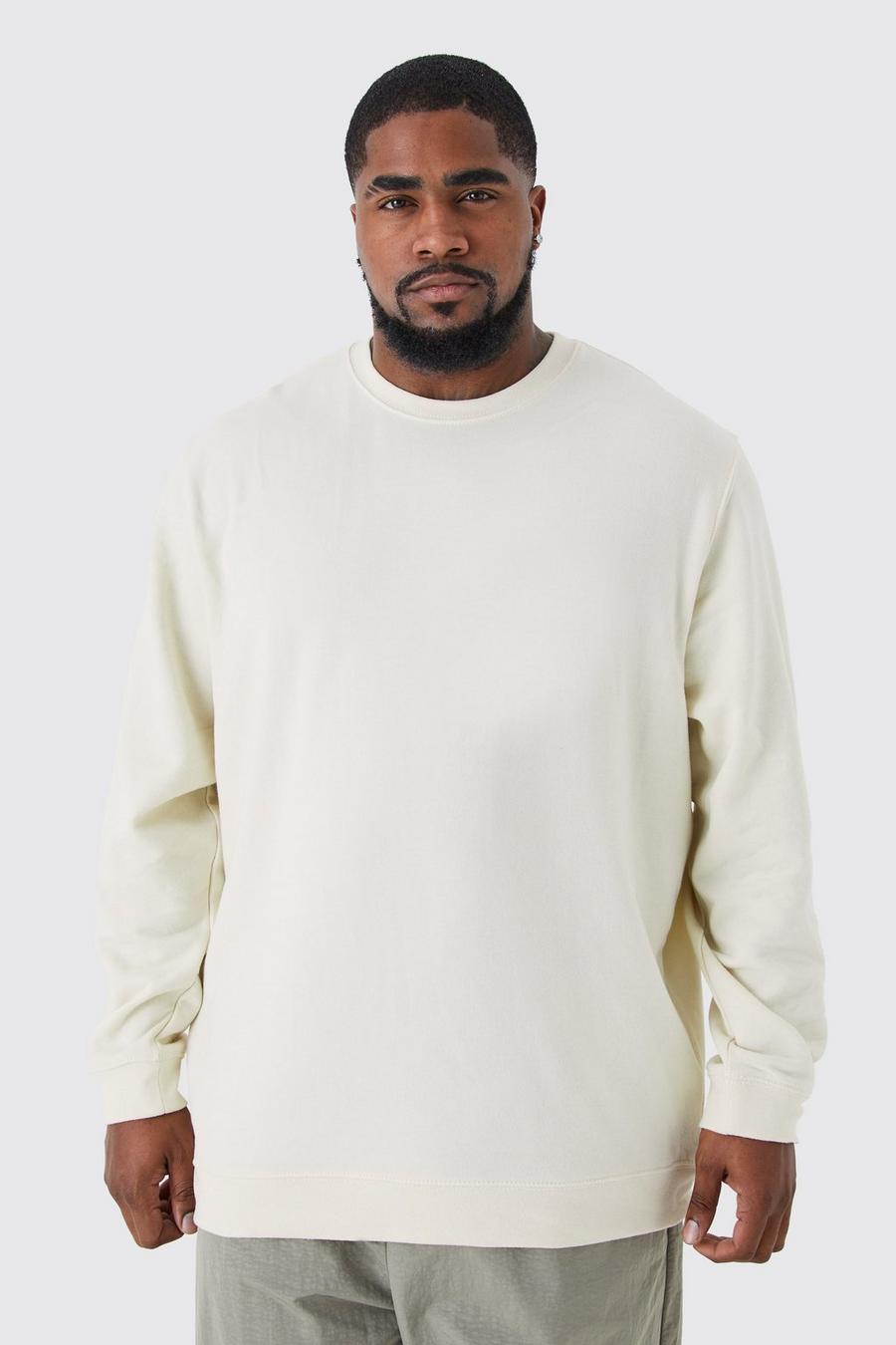 Ecru bianco Plus Core Fit Basic Sweatshirt image number 1