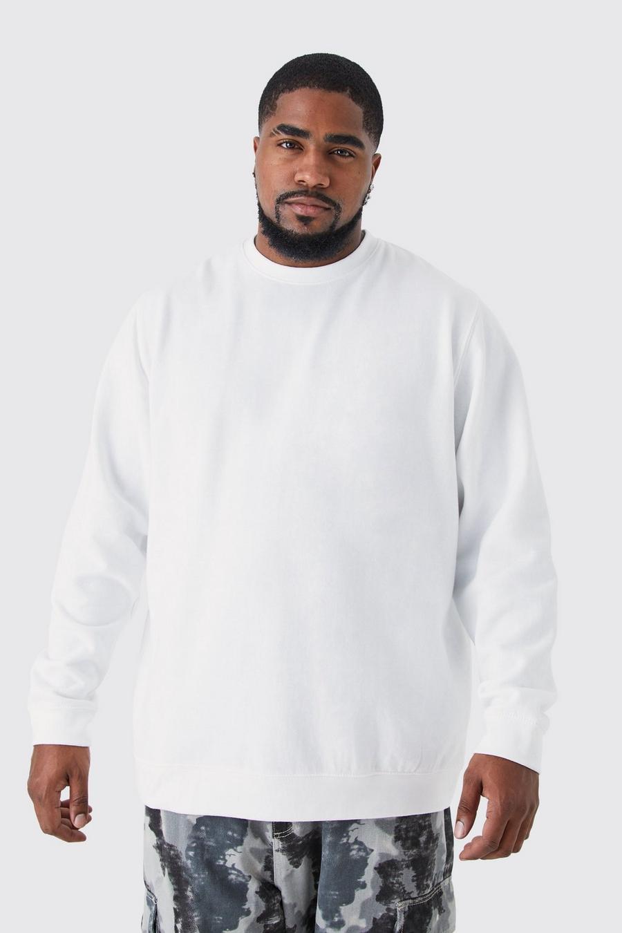 White Plus Core Fit Basic Sweatshirt image number 1