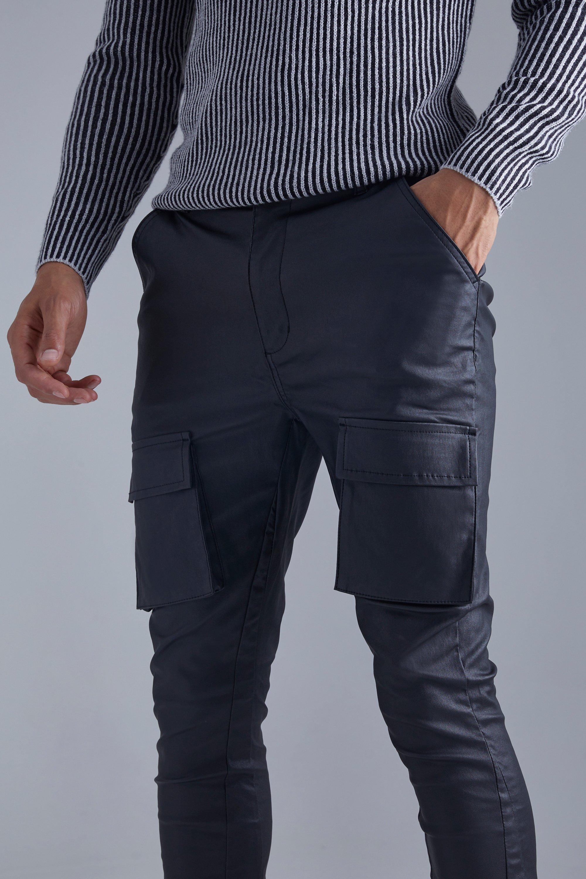 Navy blue Stacked Cargo Pants