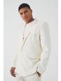 Ecru Relaxed Fit Front Panel Blazer