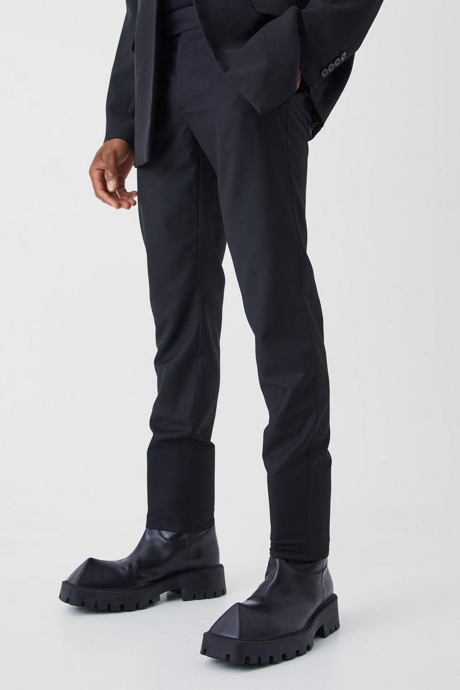 Black Skinny Fit Tailored Trouser image number 1