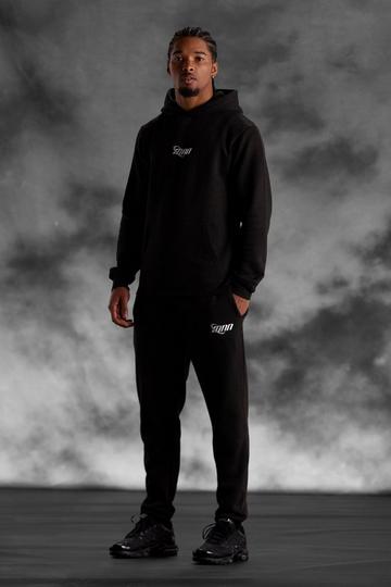 Black Man Slim Fit Hooded Tracksuit