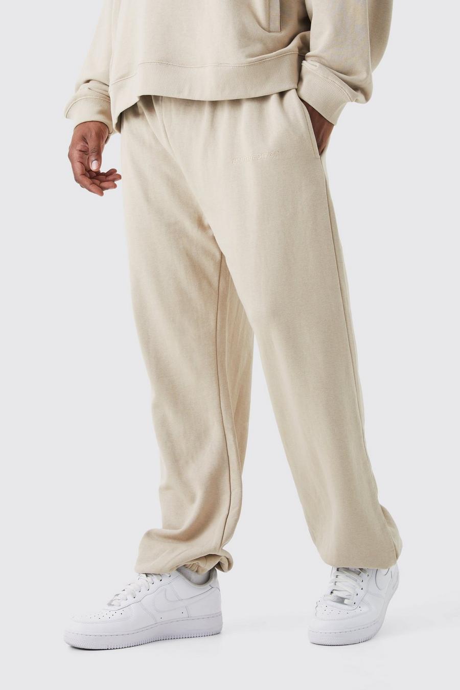 Pantaloni tuta pesanti Plus Size rilassati, Stone image number 1