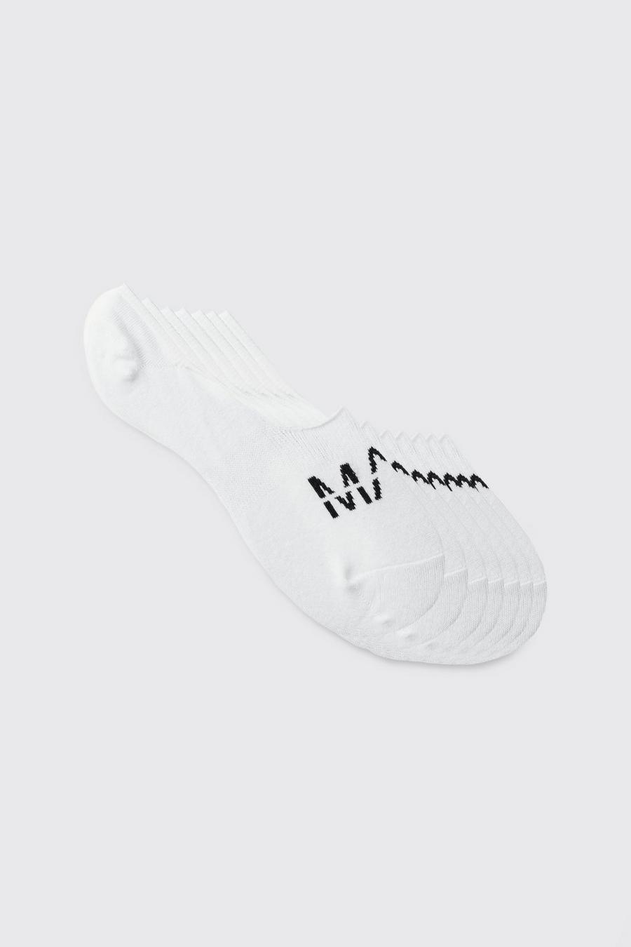 White 7 Pack Man Invisible Socks image number 1