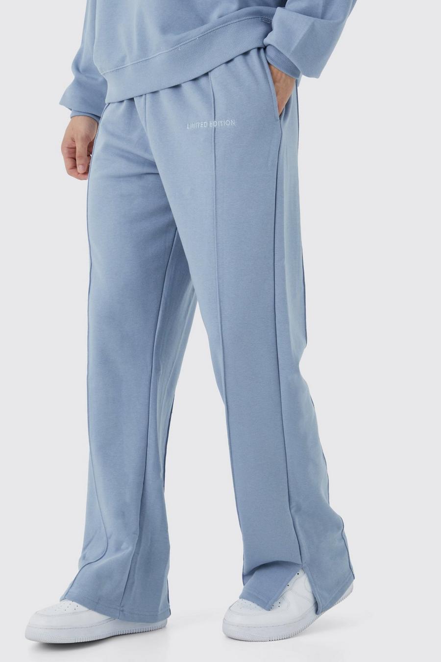 Dusty blue Tall Relaxed Loopback Split Hem Jogger image number 1
