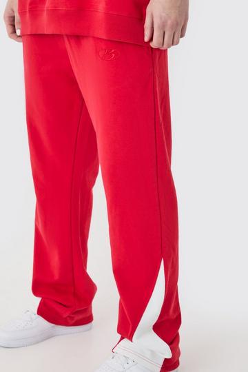 Red Tall Regular Heavyweight Raw Gusset Jogger