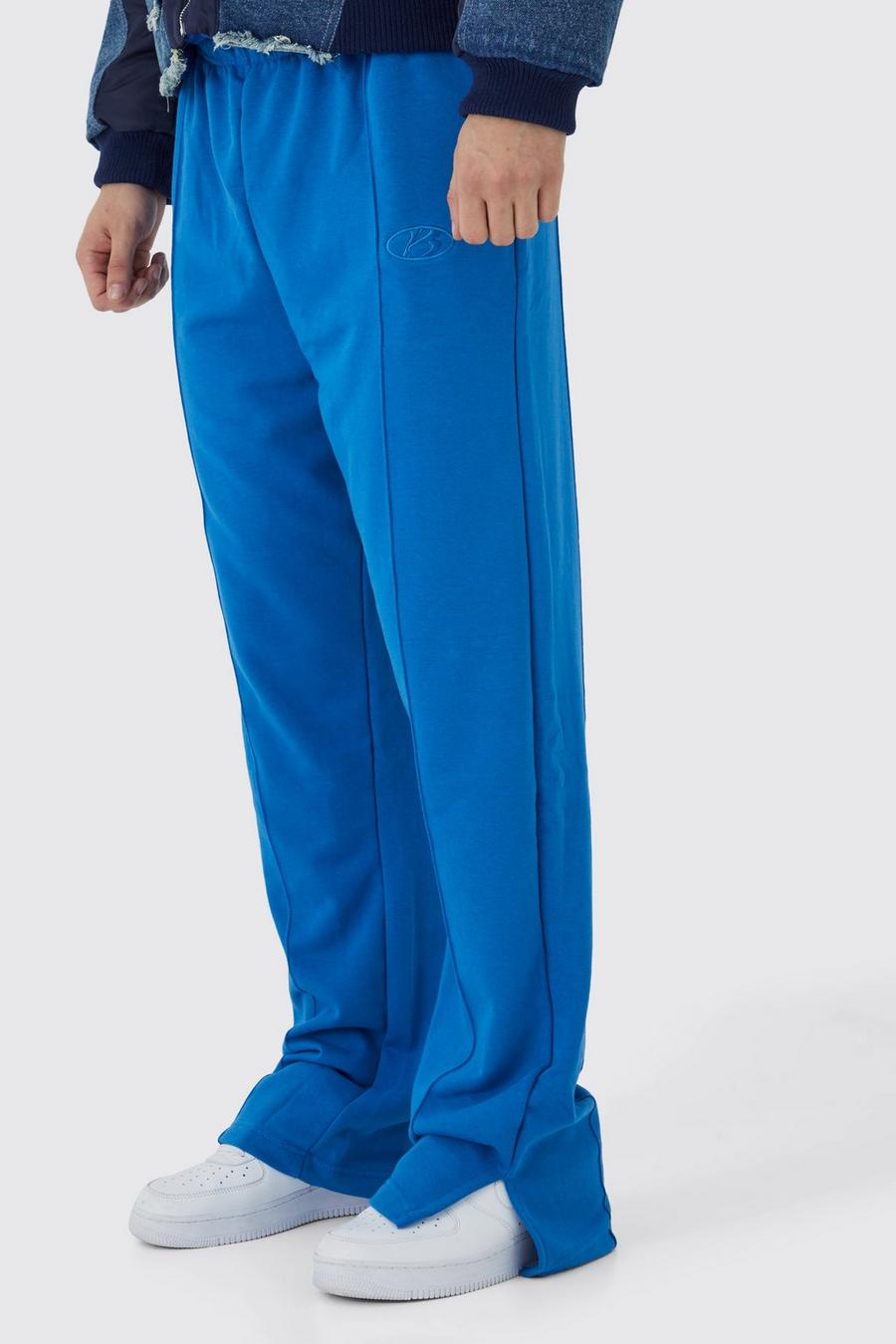 Pantaloni tuta Tall rilassati pesanti con spacco sul fondo, Cobalt image number 1