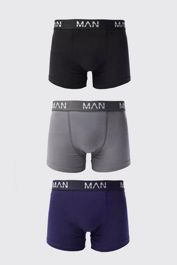 3 Pack Man Dash Tonal Mixed Trunk multi