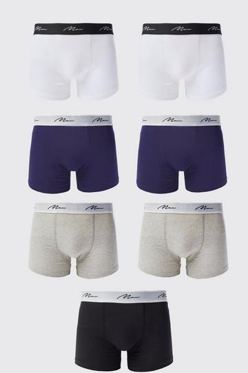 7 Pack Man Signature Mixed Color Trunks multi