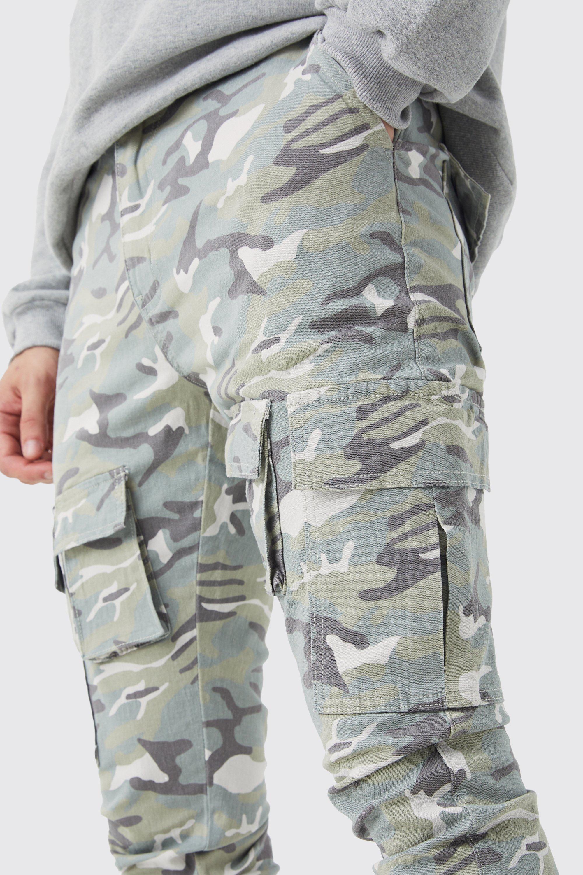 Skinny camo hot sale cargo pants