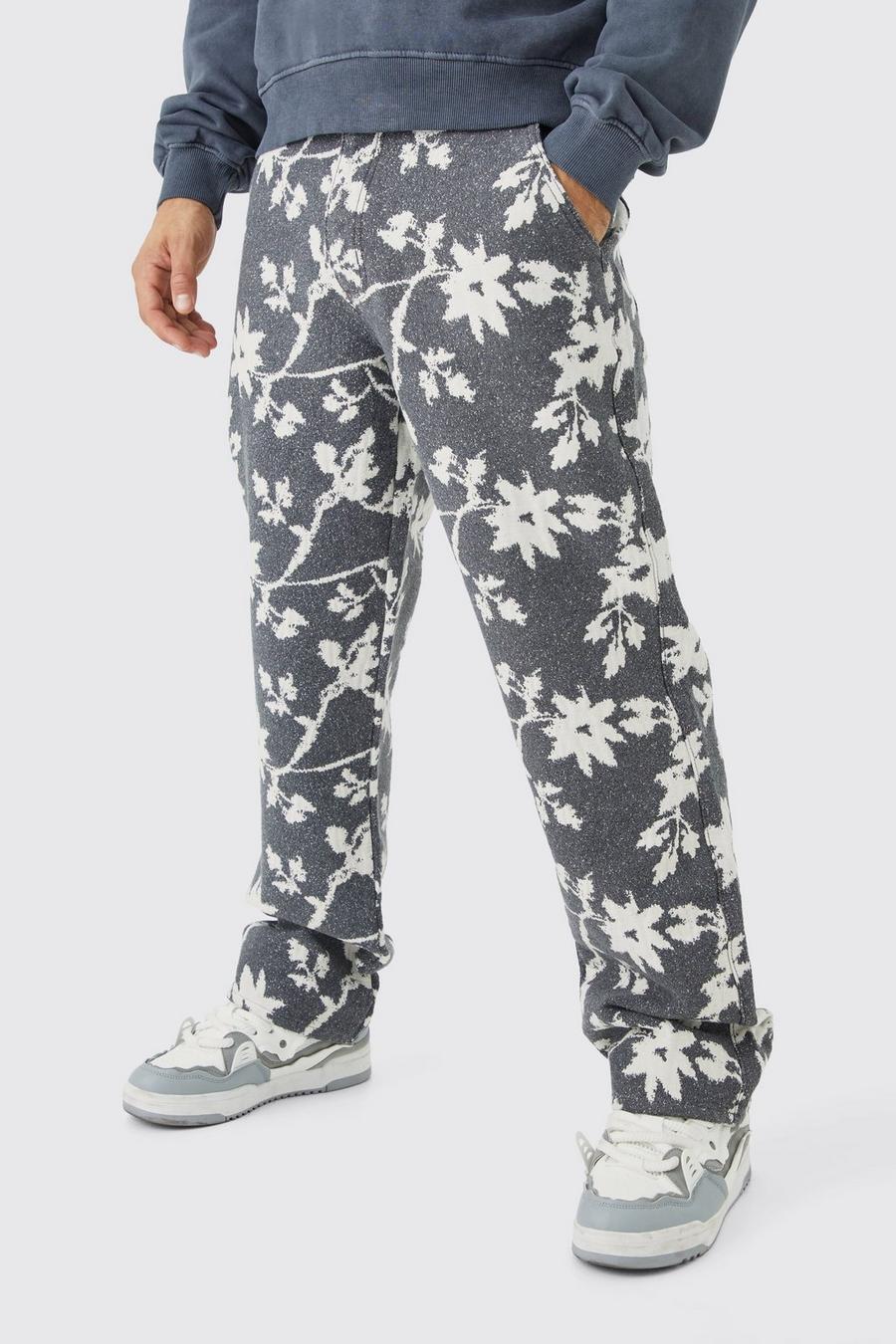 Charcoal Relaxed Fit Tapestry Pants image number 1