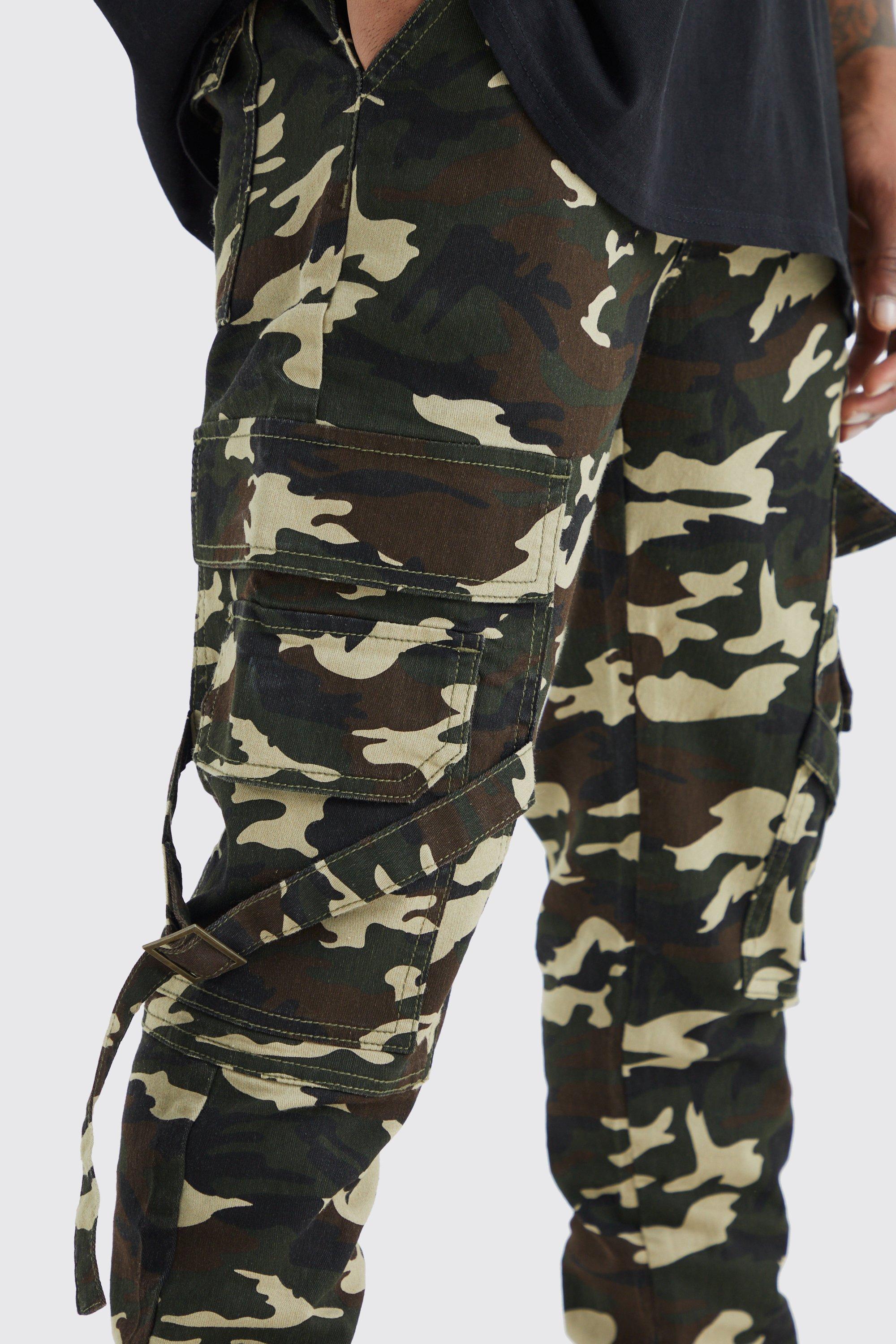 Slim fit camo cargo on sale pants