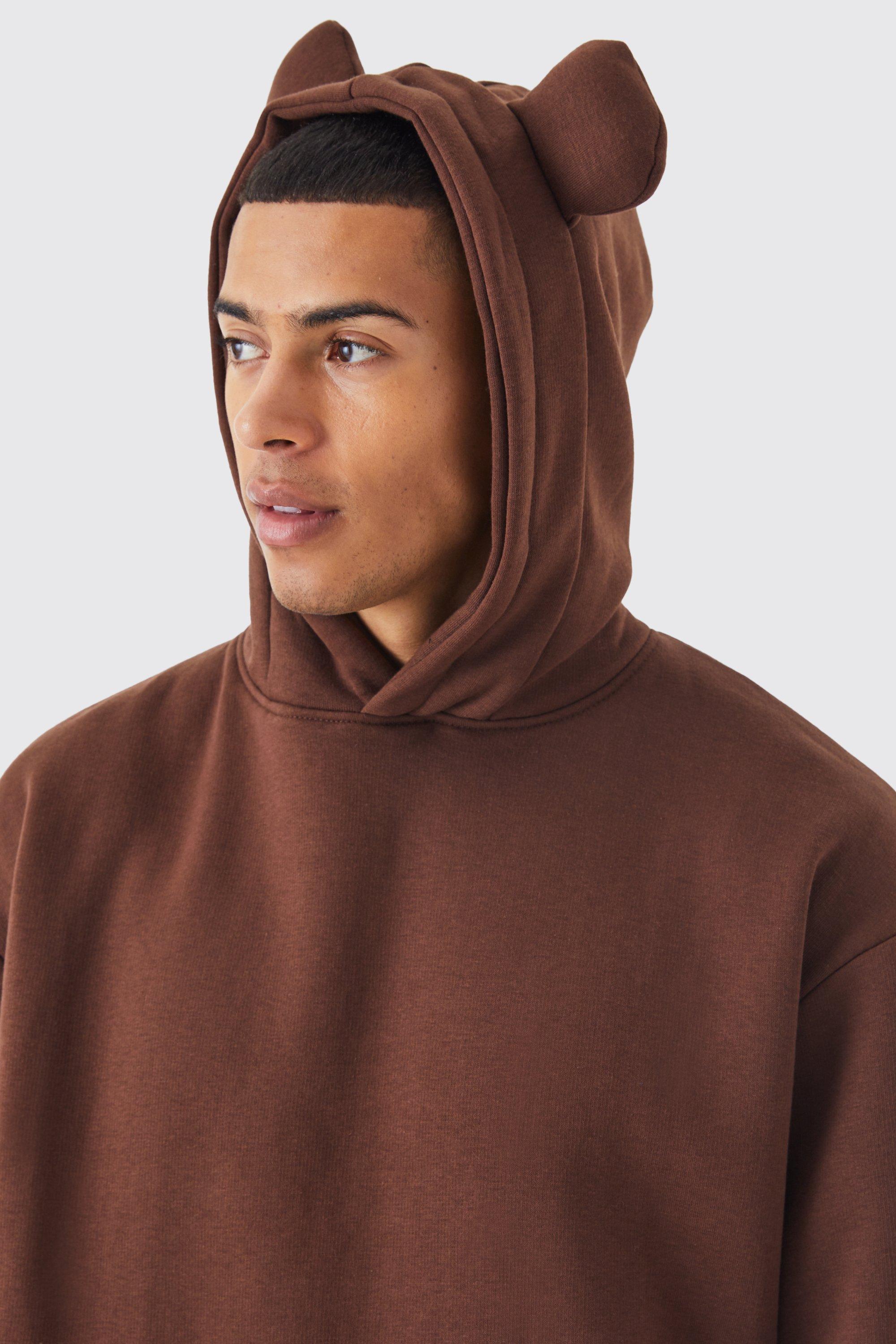 Bear hoodie with outlet ears men's