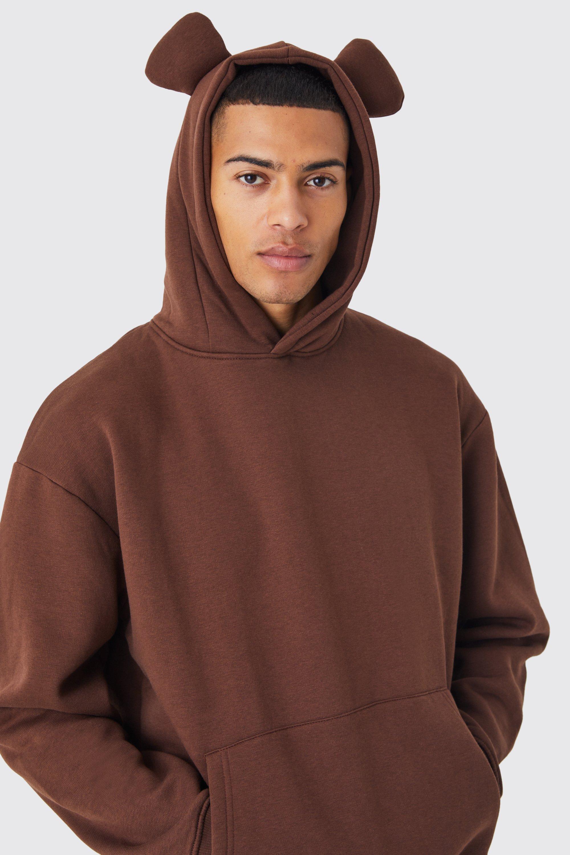 Mens bear shop hoodie with ears