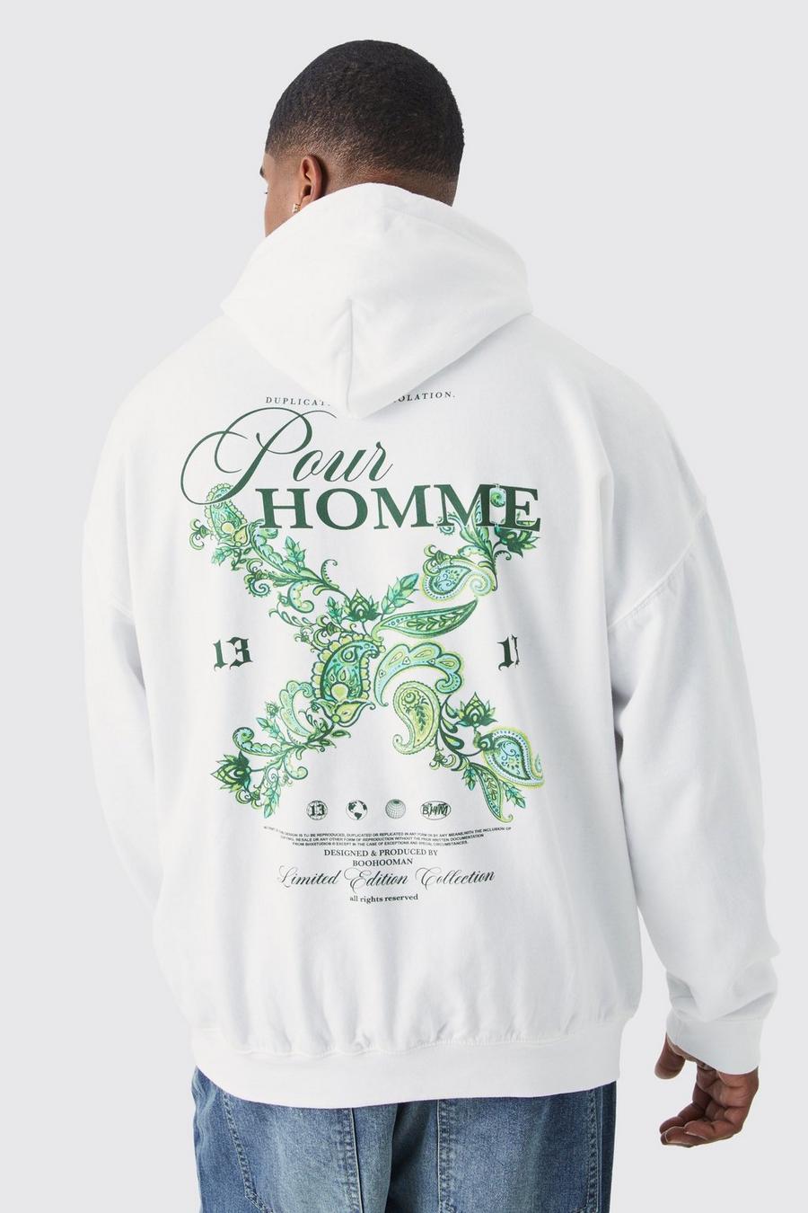 White blanco Plus Pour Homme Bandana Hoodie image number 1