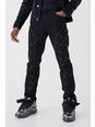 True black Slim Rigid Contrast Stitch Studded Jean