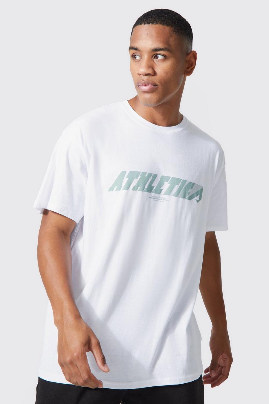 White vit Man Active Oversized Athletics Print T-shirt image number 1