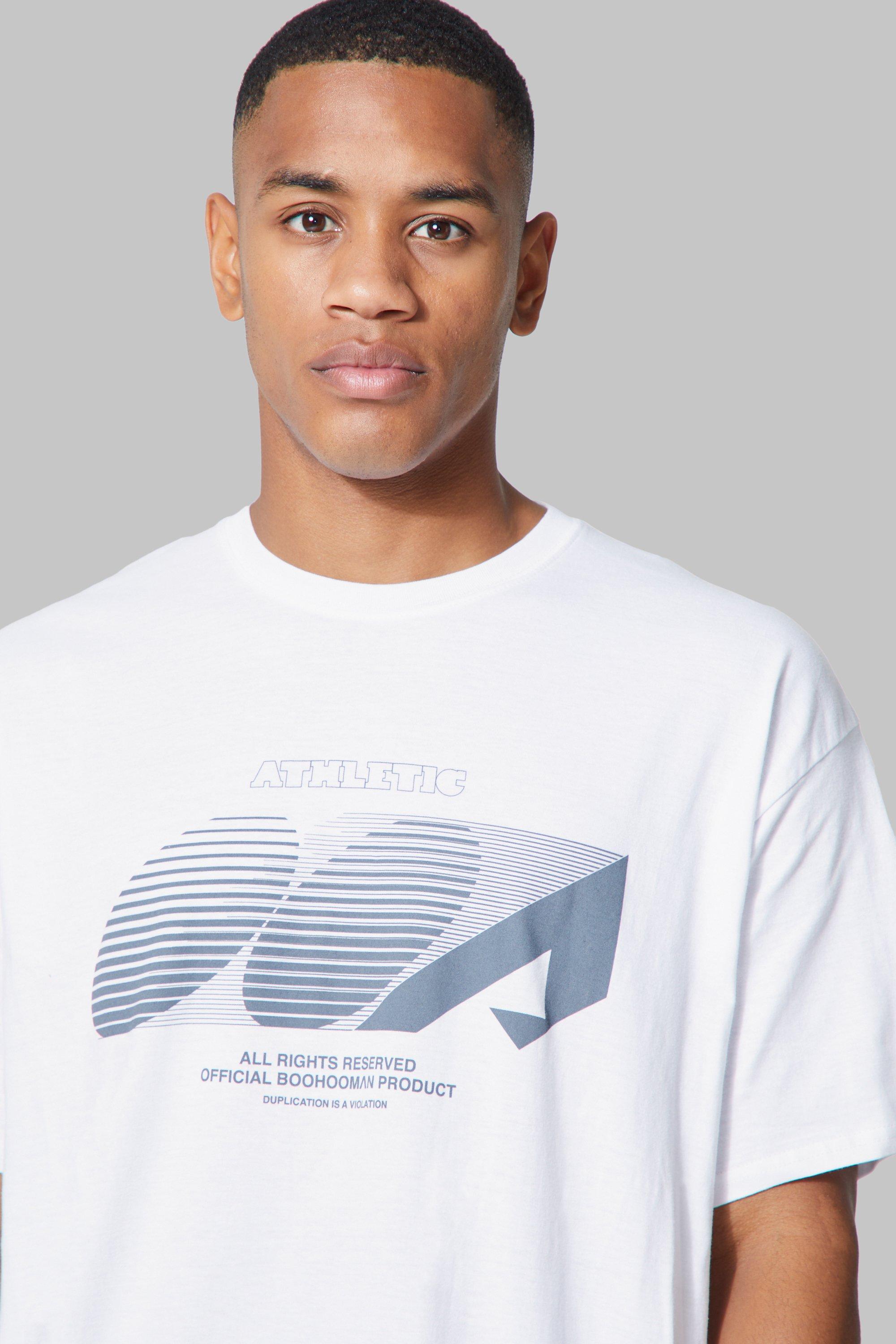 Man Active Oversized Hardloop T Shirt Met Print boohoo