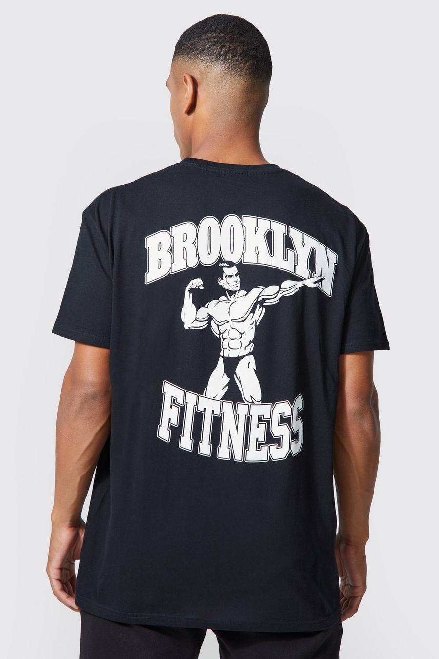 Black Man Active Oversized Brooklyn Gym T-shirt
