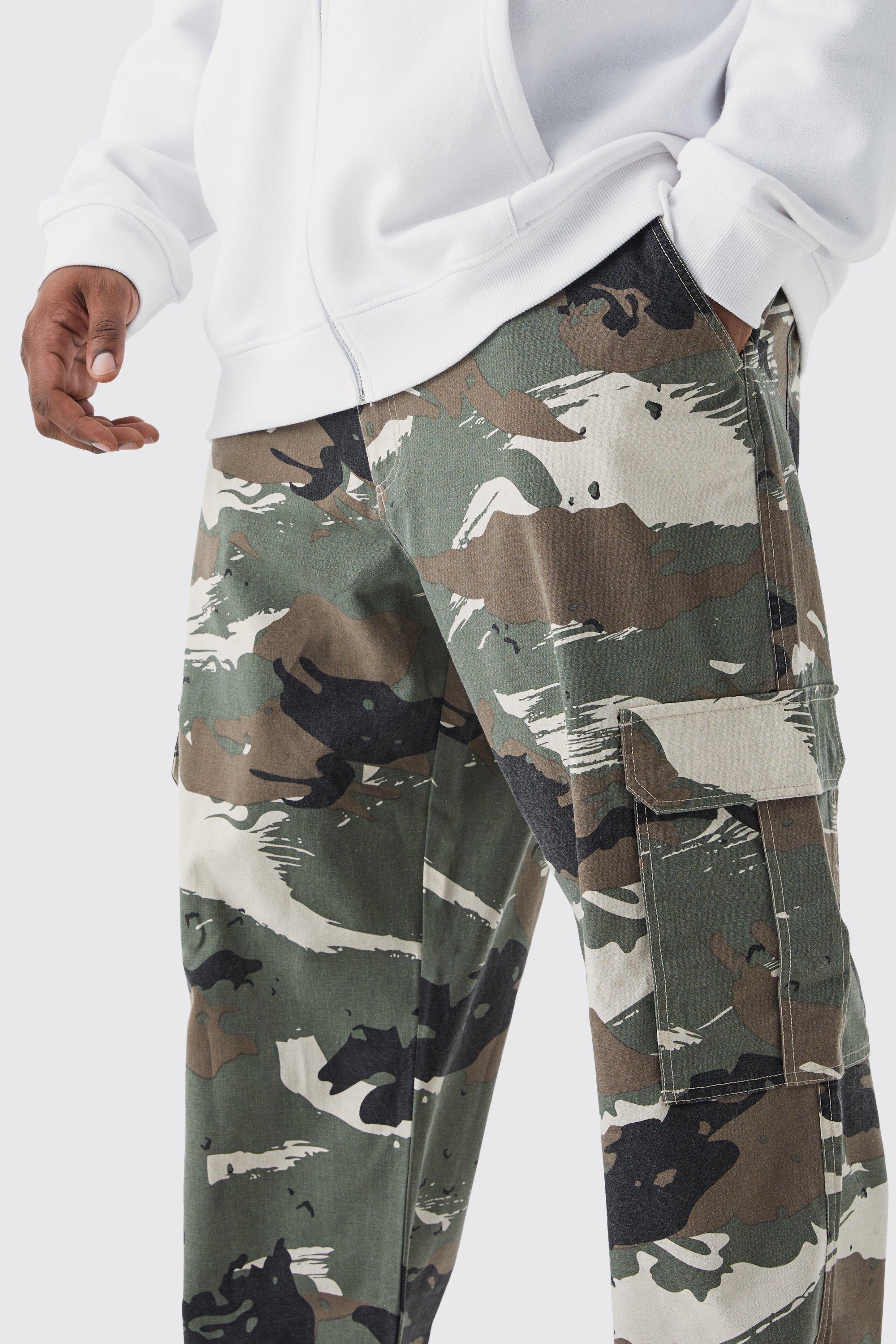 Boohoo camo best sale cargo pants