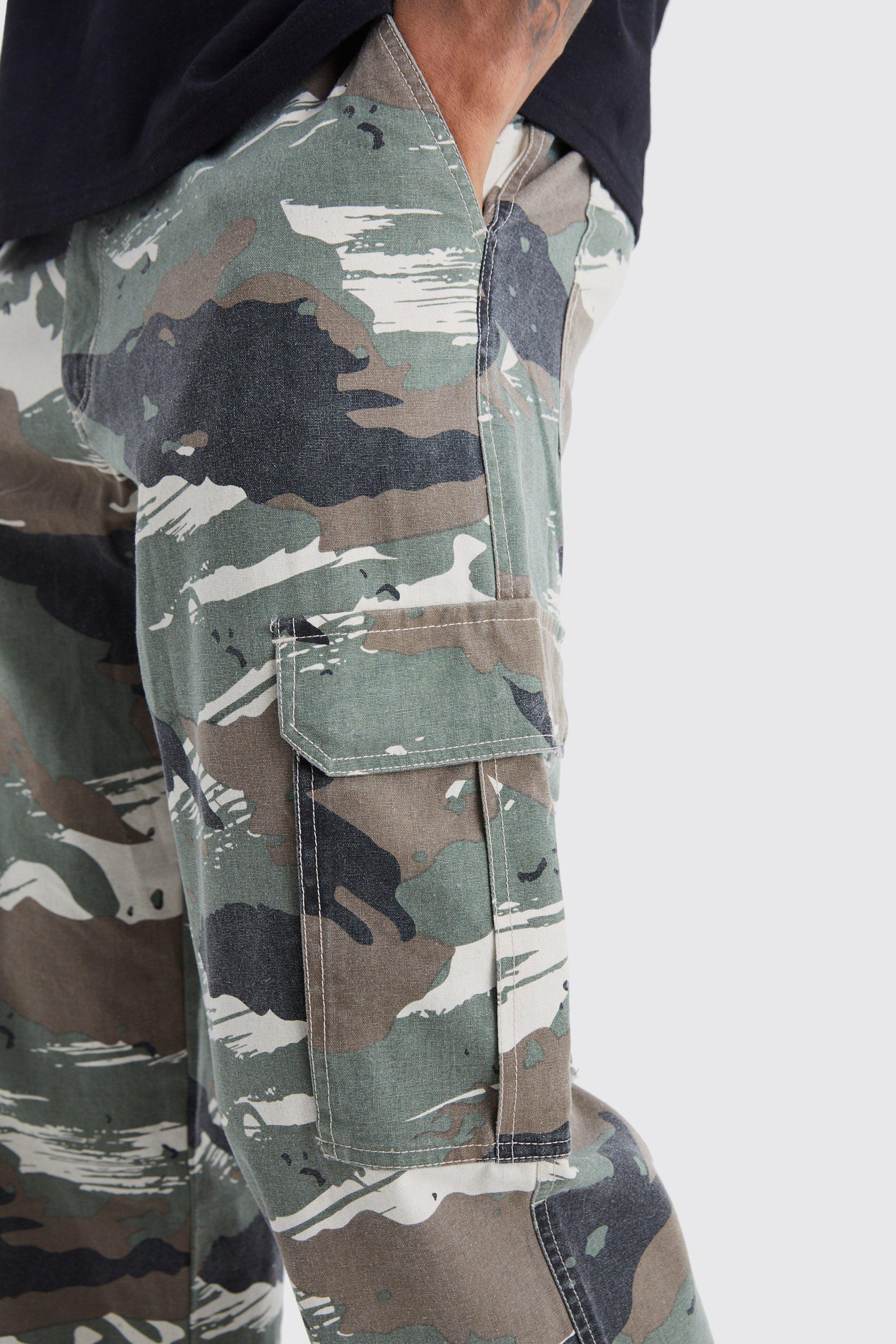 Boohoo camo hot sale cargo pants