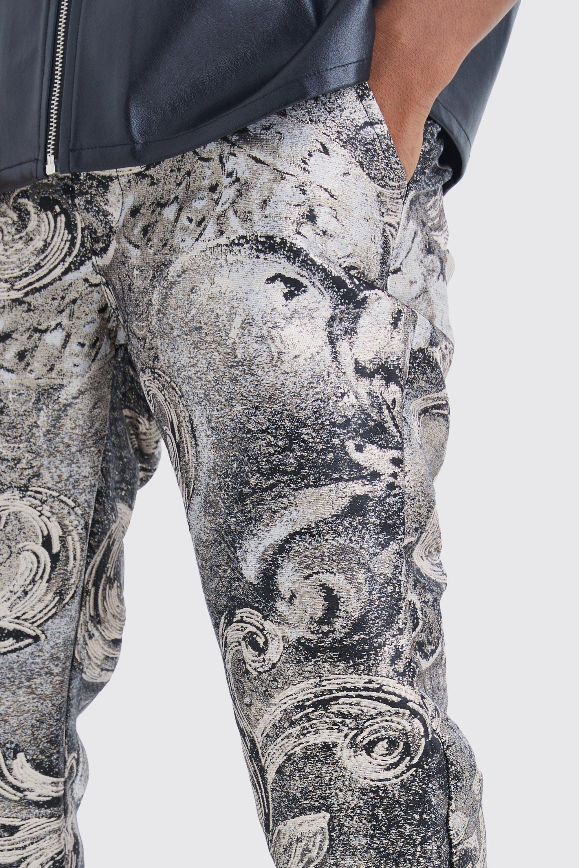 TAPESTRY PANTS - SILVER/BLACK – Shrine of Hollywood