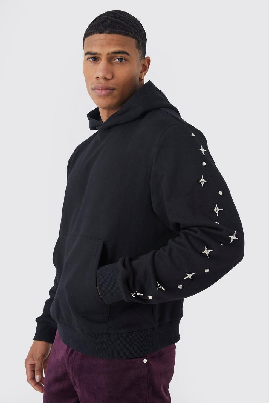 Black gallery dept logo print zip up hoodie item