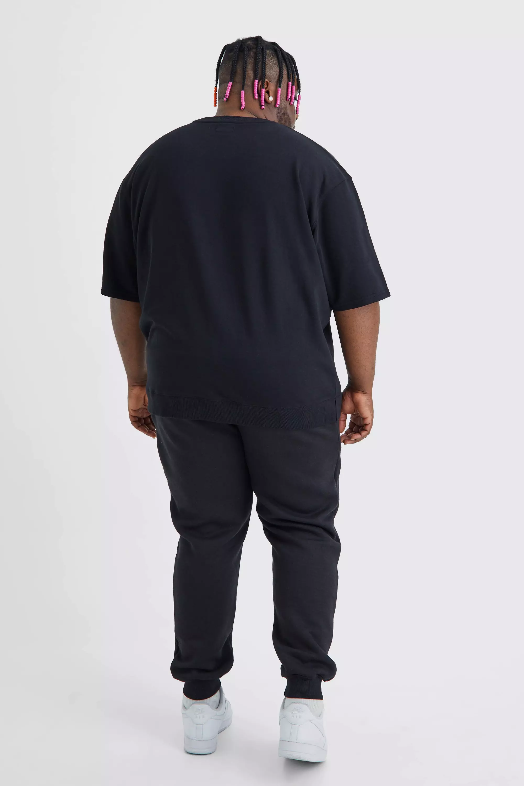 Black Plus Oversized Ss Loopback Boxy Sweatshirt alternative image