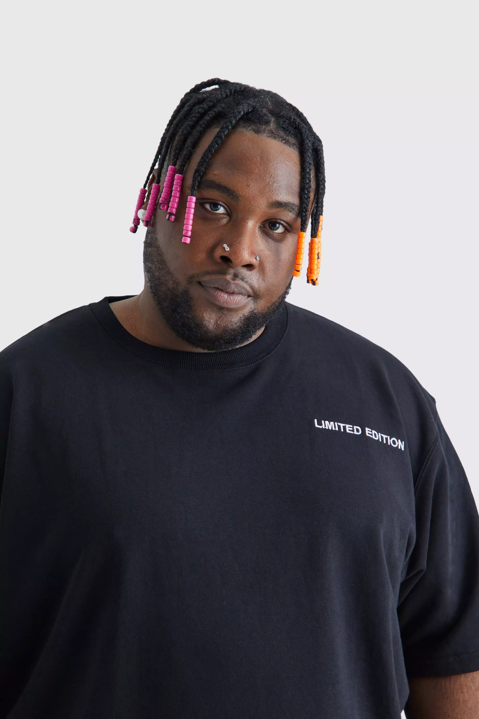 Black Plus Oversized Ss Loopback Boxy Sweatshirt alternative image