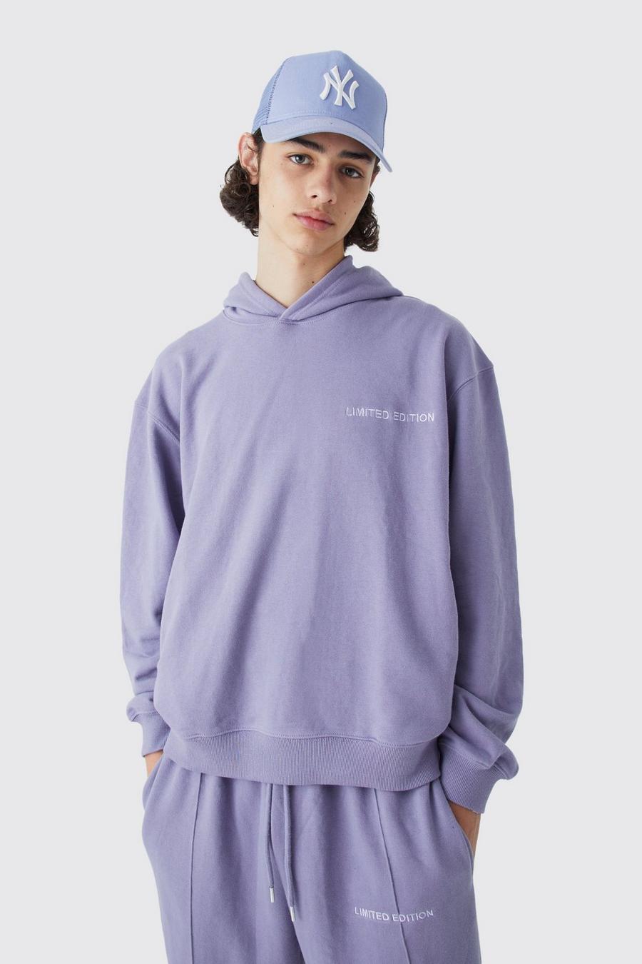 Lavender Oversize hoodie i tjockt tyg image number 1
