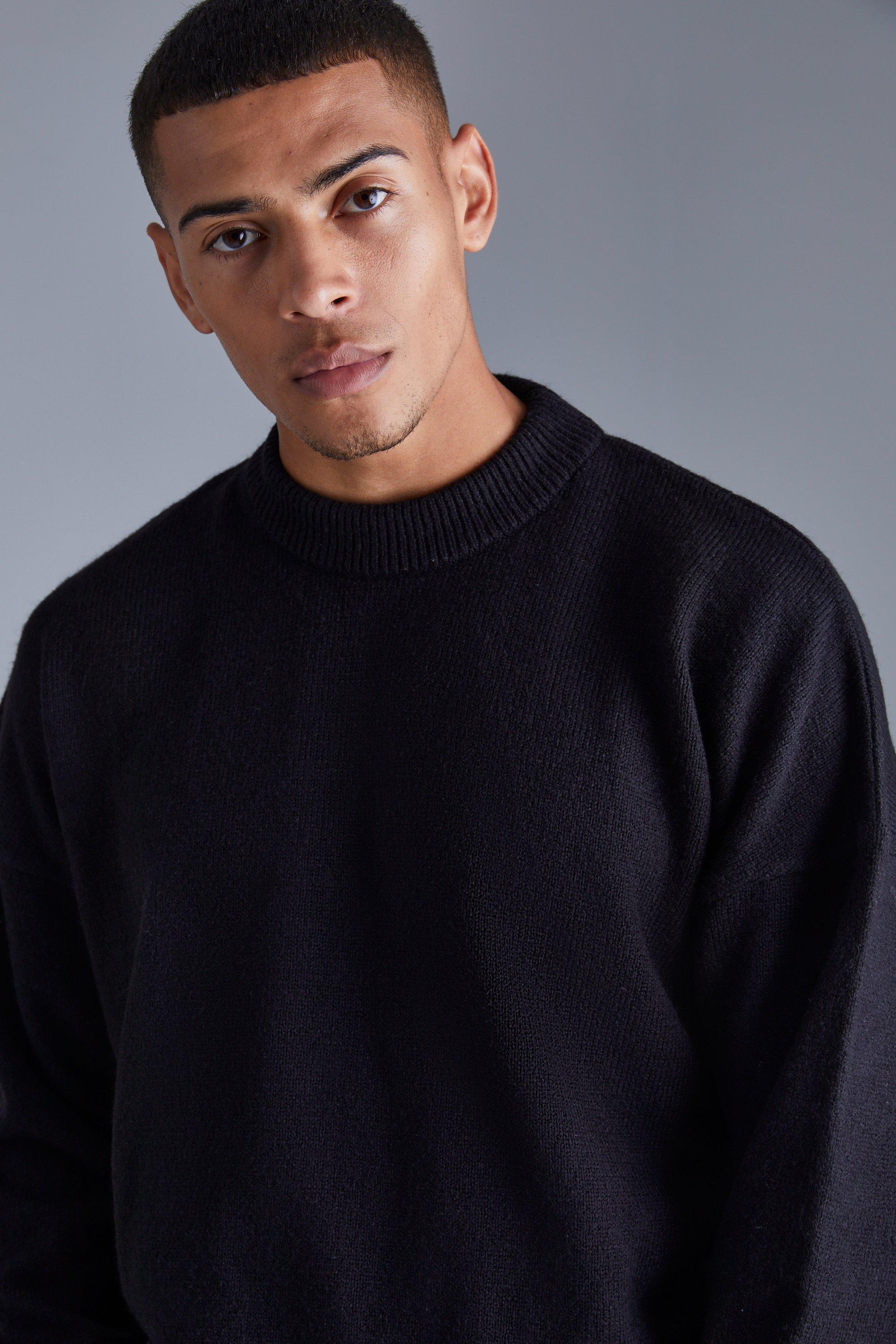 Mens Brushed Crew Neck Jumper