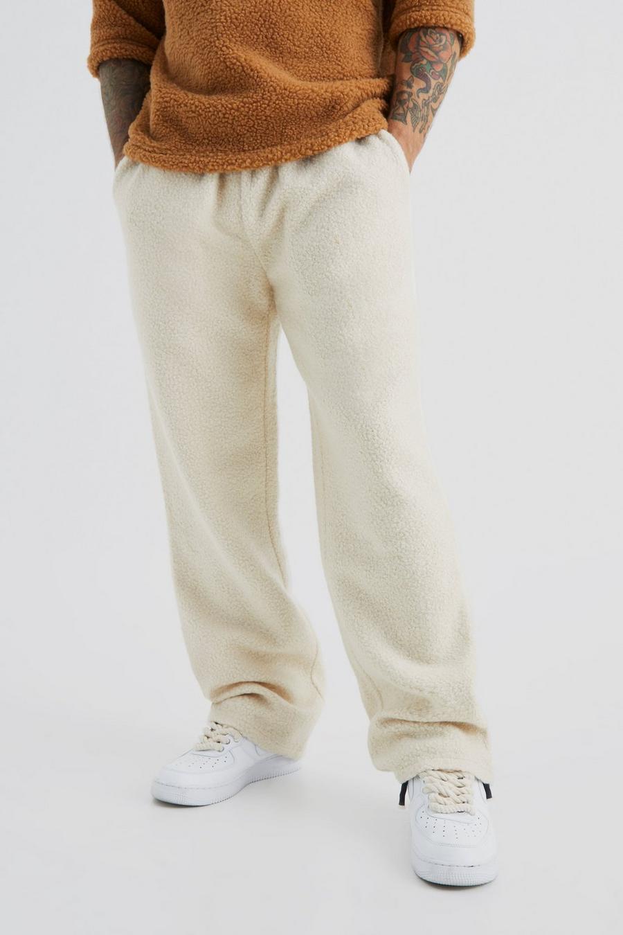 Stone Relaxed Textured Trouser image number 1