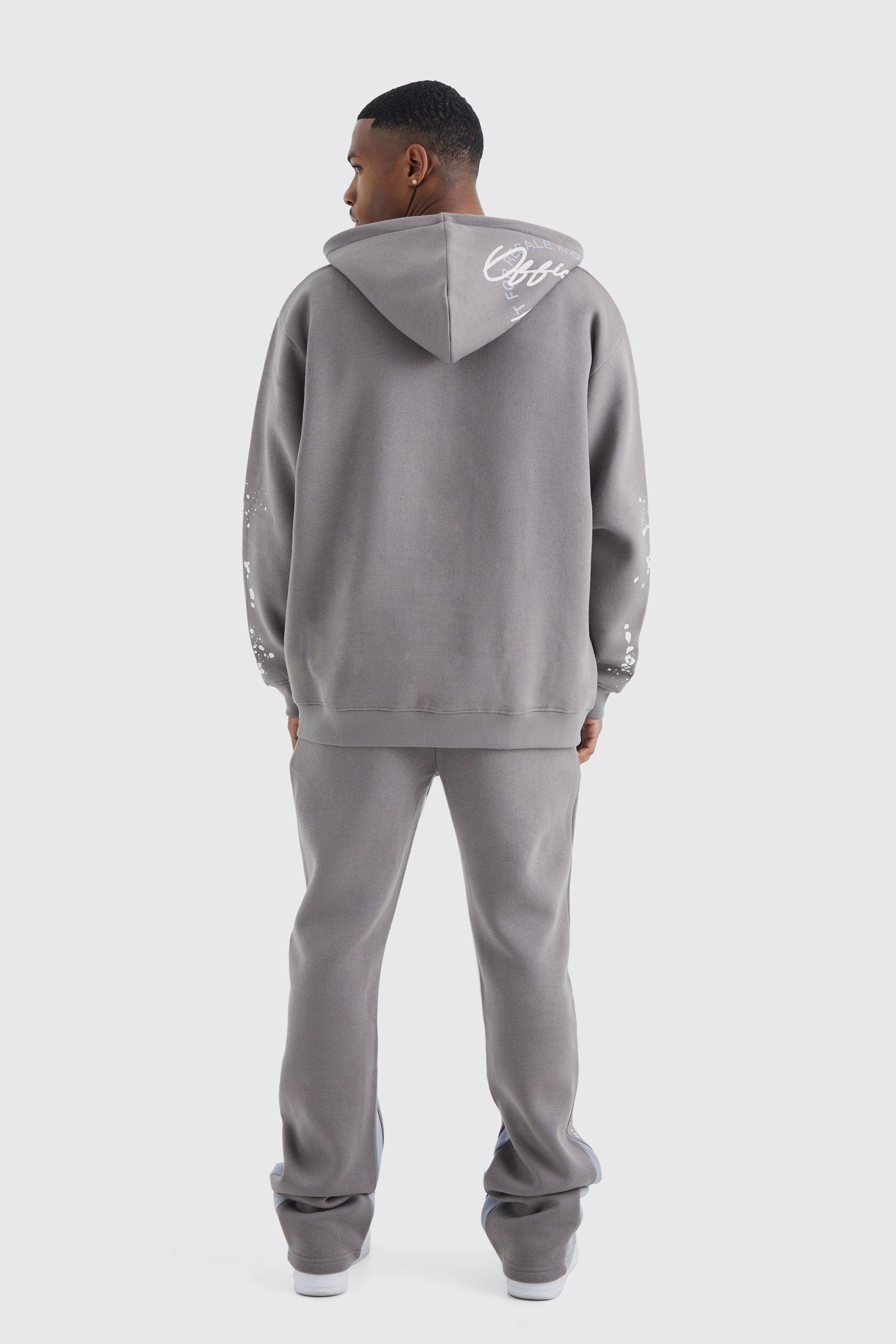 Slim Stacked Flare Jogger With Gusset Panel