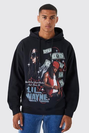 Oversized Lil Wayne License Hoodie black