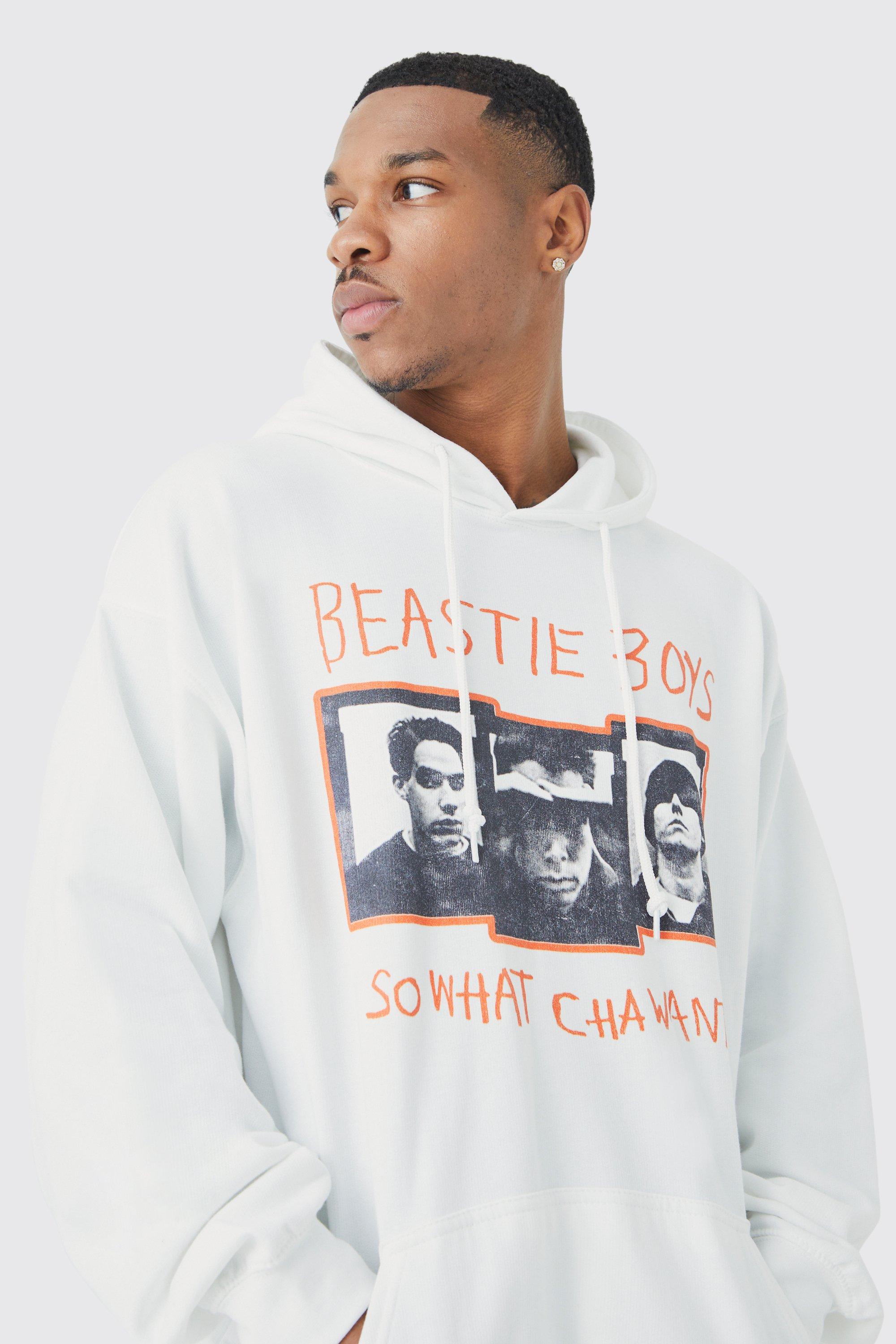 Mens Oversized Beastie Boys License Hoodie | Boohoo UK